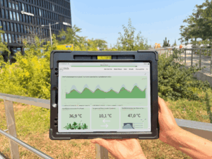 Das Bild zeigt das Dashboard vor dem Tiny Forest